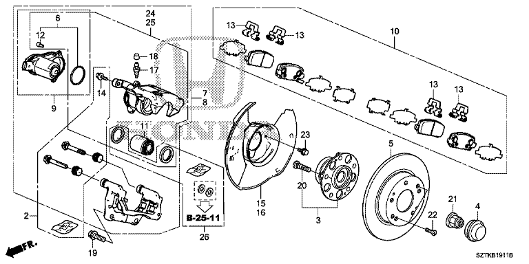 Rear brake (120)