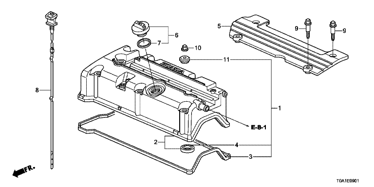 Cylinder head cover (2.4L)