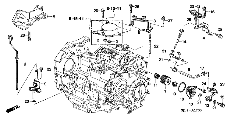 Oil level gauge / ATF pipe (2WD) (V6)