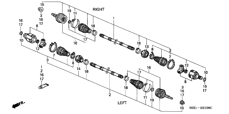 Front drive shaft