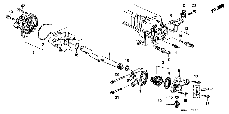 Water pump (SOHC)