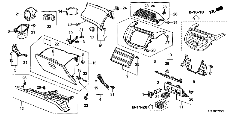Instrument Panel Garnish (Passenger Side)