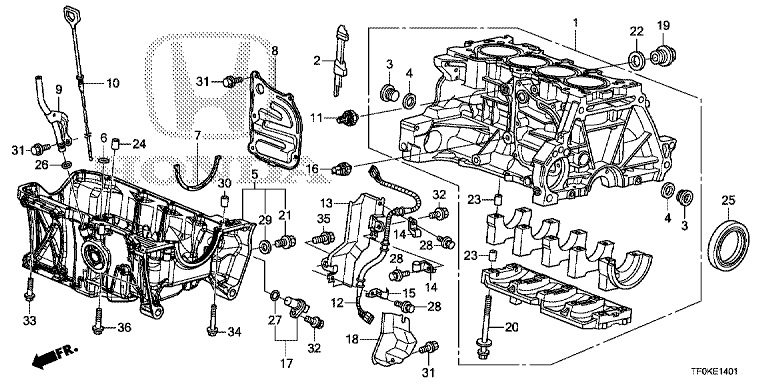 Cylinder block/oil pan (1.5L)