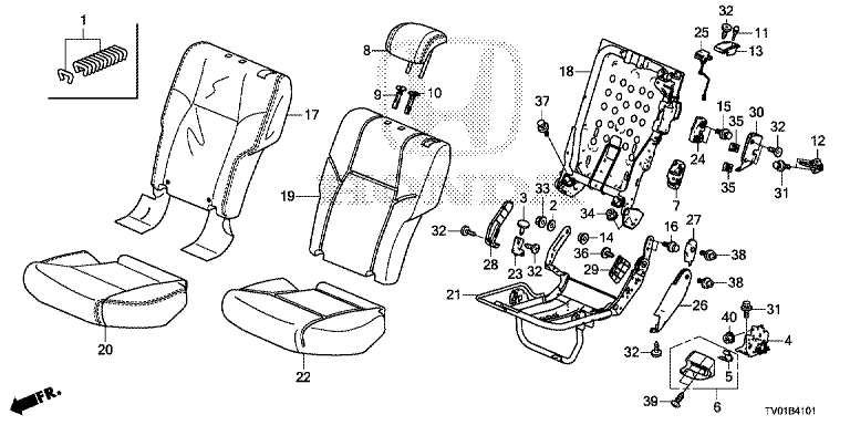 Rear seat (L.)
