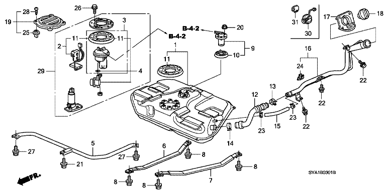 Fuel tank (wheelchair accessible vehicle)