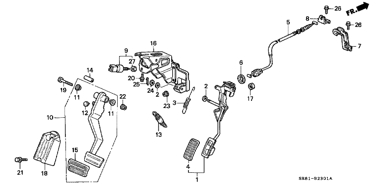 Pedal (left-hand drive car)