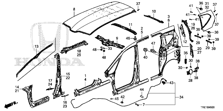 Outer panel / Rear panel