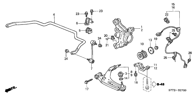 Front knuckle/front lower arm
