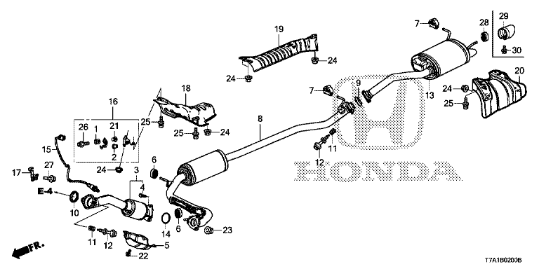 Exhaust pipe/silencer (2WD)