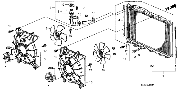 Radiator (DENSO) (2.0L)