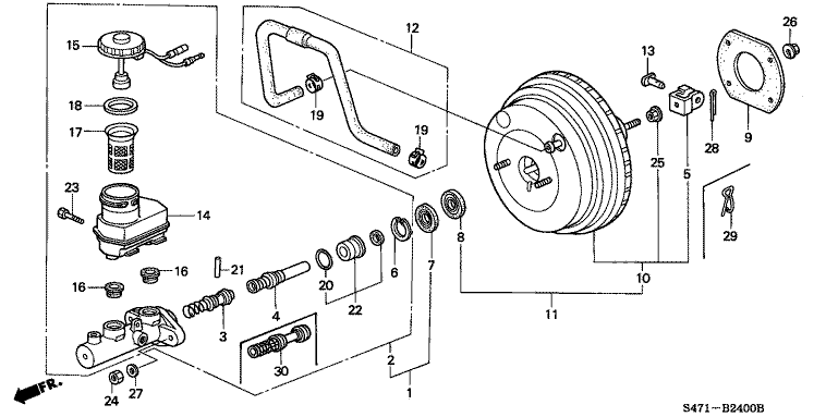 Brake master cylinder/master power