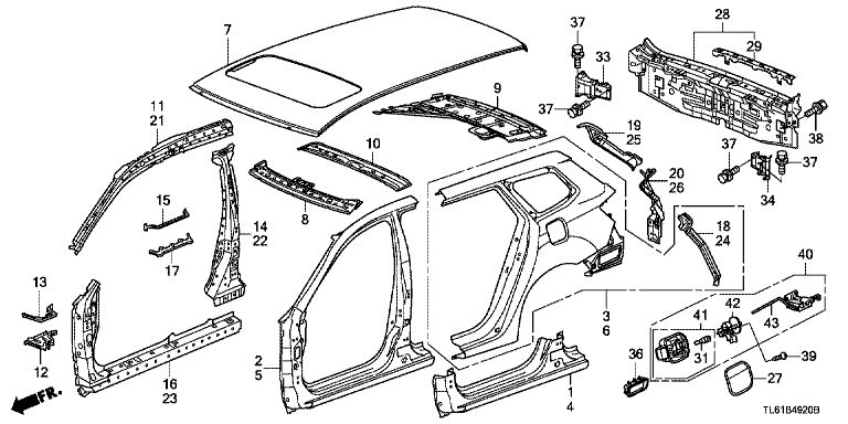 Outer panel / Rear panel