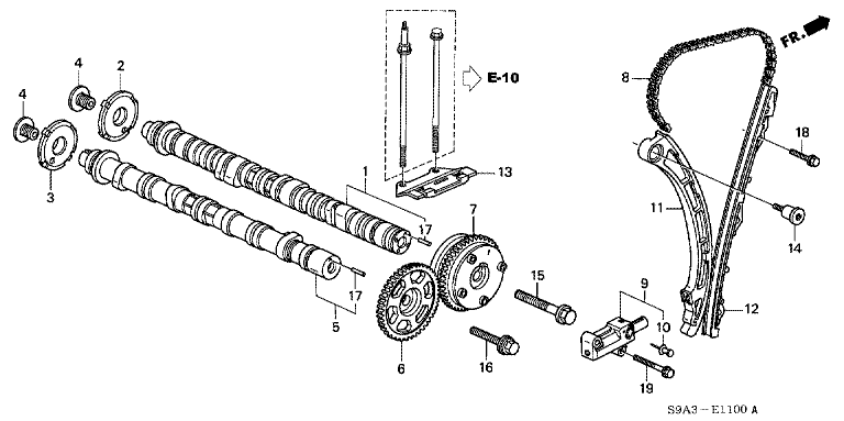 Camshaft/cam chain