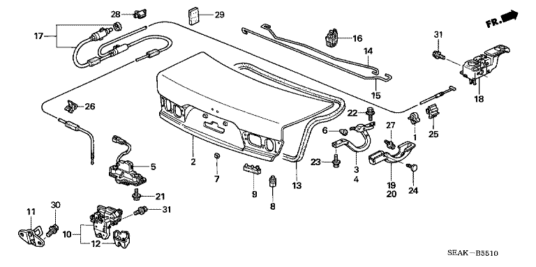 Trunk lid