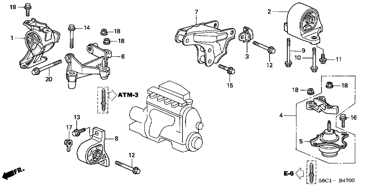 Engine mount (2WD)