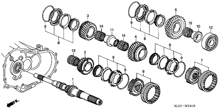 Main shaft (6MT) (NA2:110-)