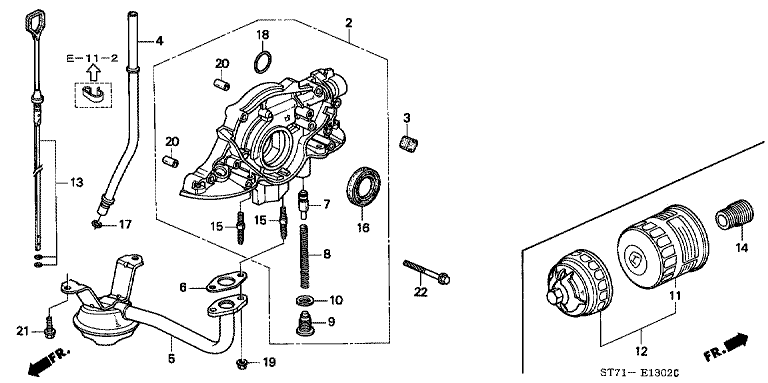Oil Pump/Oil Strainer (SOHC) (110-)