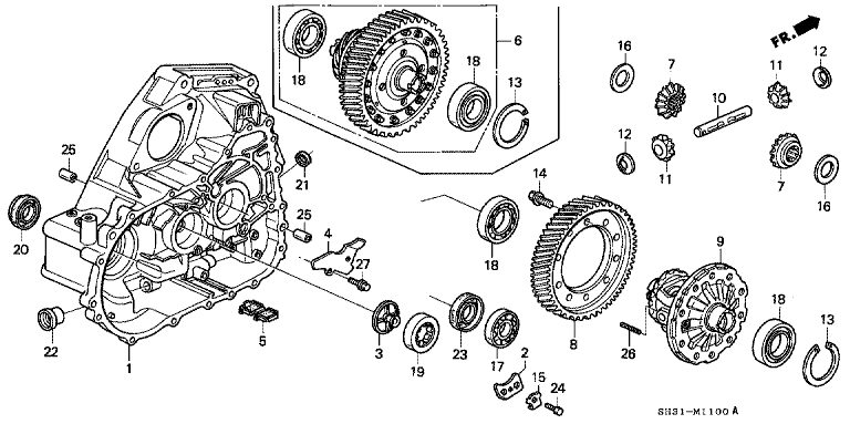 Clutch case/differential