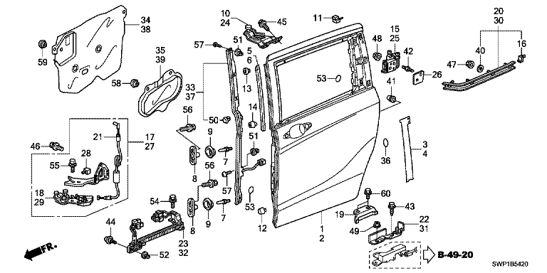 Sliding door panel