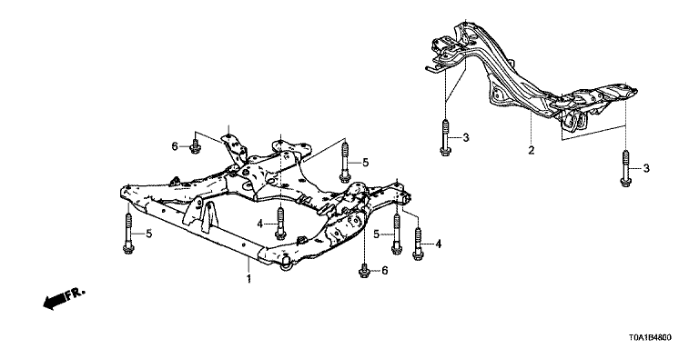 Front subframe/rear beam