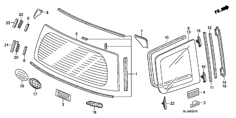 Rear Windshield Glass/Quarter Glass