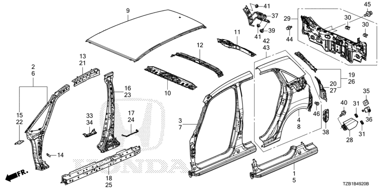 Outer panel / Rear panel