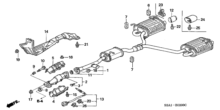 Exhaust pipe/silencer