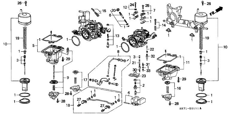 DUAL CARBURETOR COMPONENTS