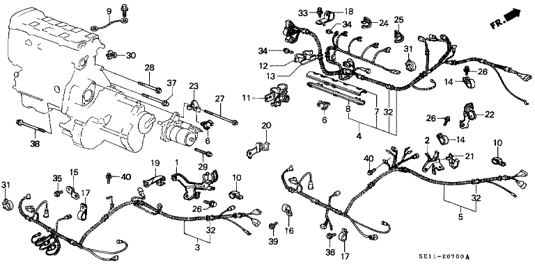 Engine subcord/Code clamp