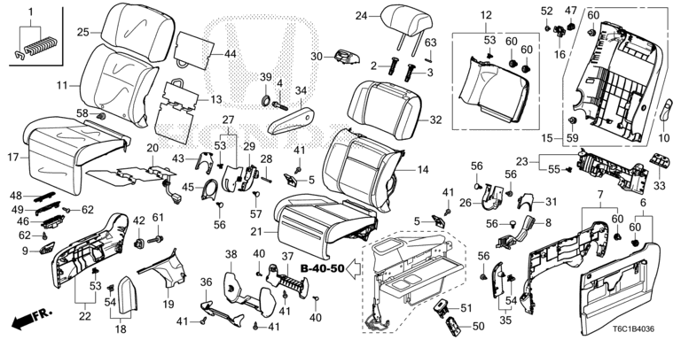 Middle seat (R.) (power seat)