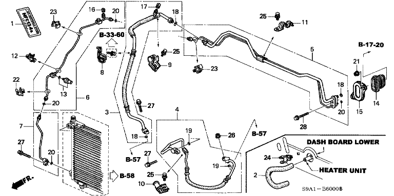 Air conditioning (hose/pipe types)
