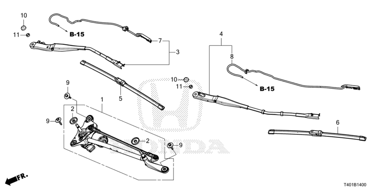 Front windshield wiper