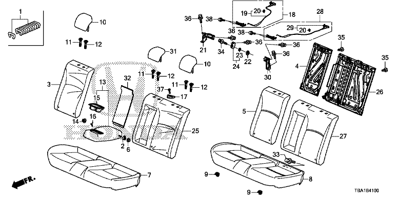 Rear seat