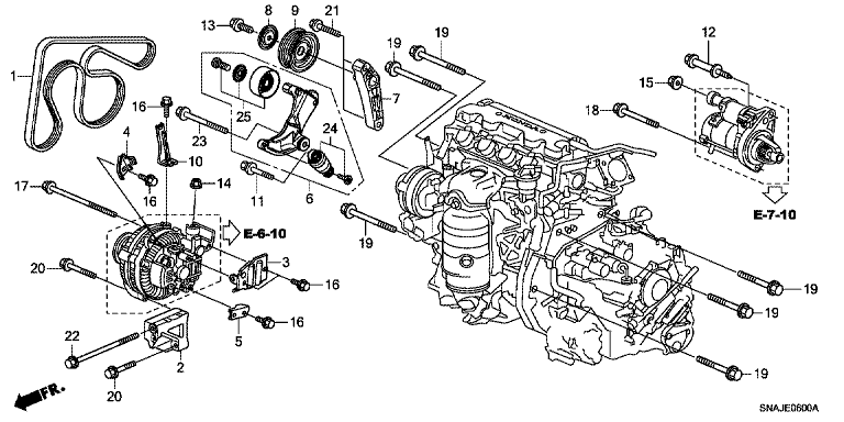 A.C. Generator bracket/tensioner (1.8L)