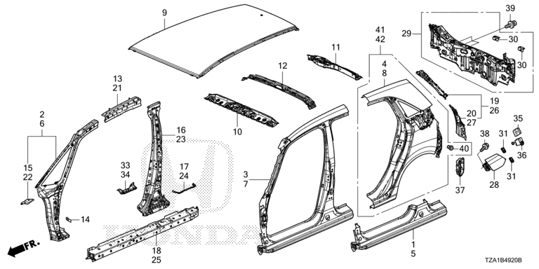 Outer panel / Rear panel