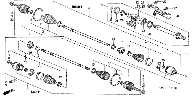 Front drive shaft/Half shaft