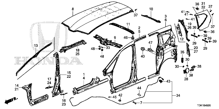 Outer panel / Rear panel