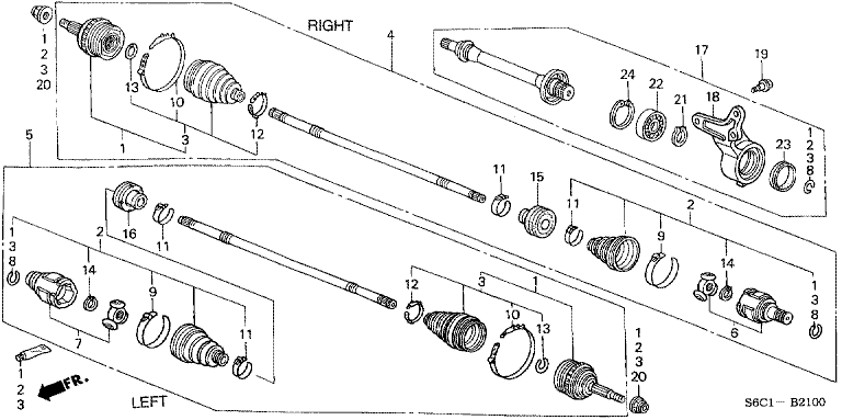 Front drive shaft/Half shaft