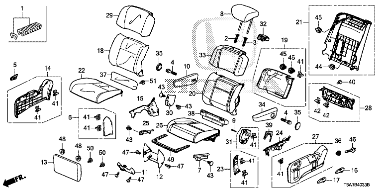 Middle seat (L.) (cradle seat)