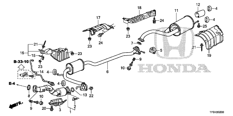 Exhaust pipe/silencer (2WD)