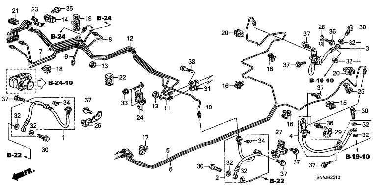 Brake pipe/hose (ABS)