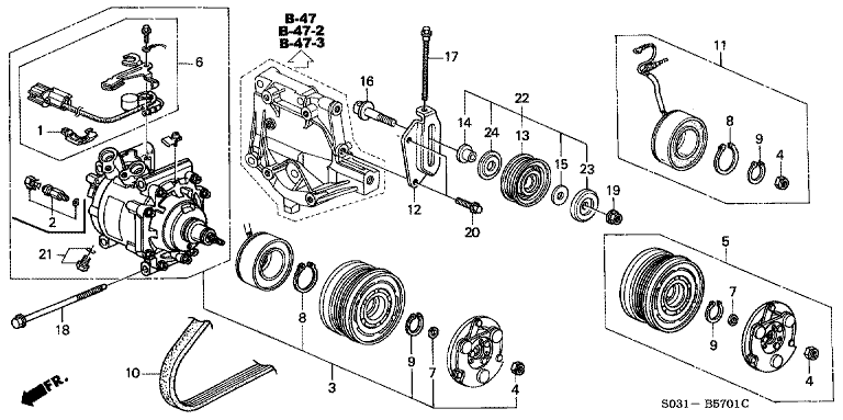 Air conditioning (compressor) (Keihin) (factory-installed)