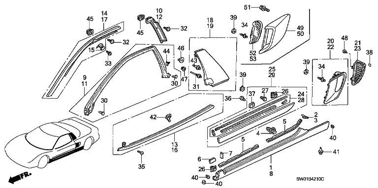 Molding (NSX, NSX-S, NSX-R)