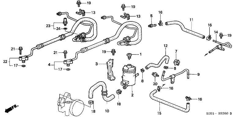 Power steering hose/pipe