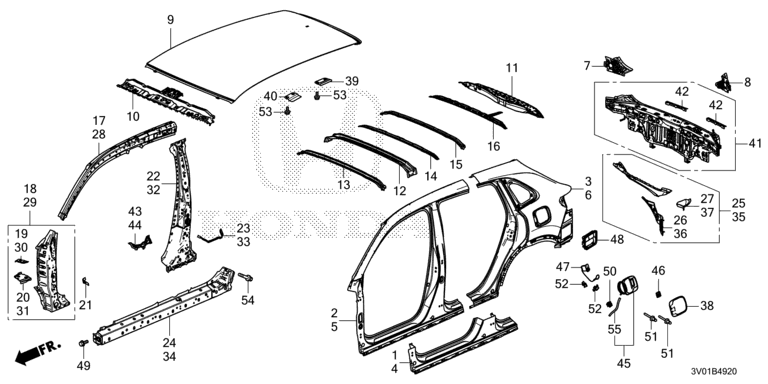 Outer panel / Rear panel