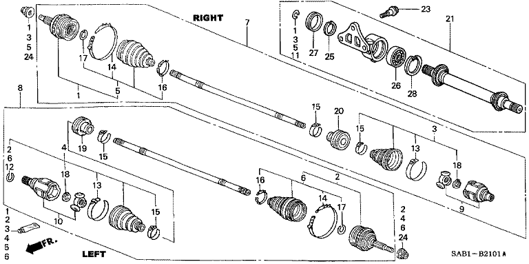 Front Drive Shaft/Half Shaft (4WD)