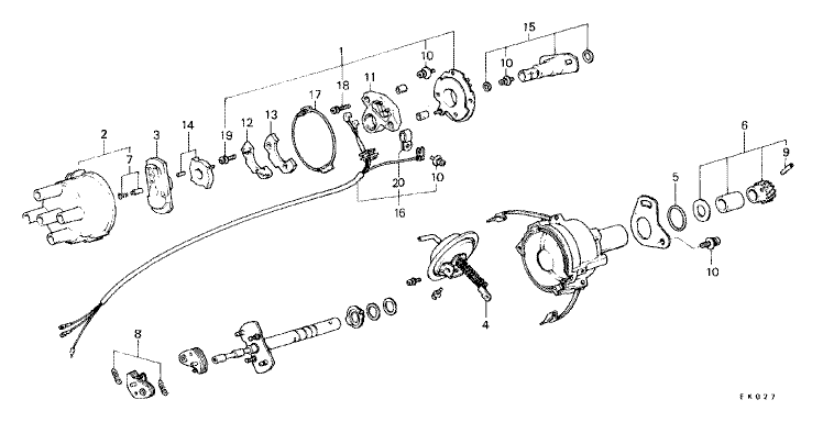 Distributor components (Hitachi)