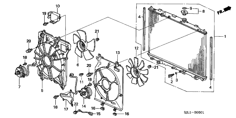 Radiator (V6) (DENSO)