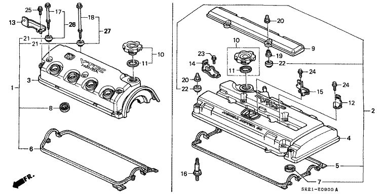 Cylinder head cover (VTEC)