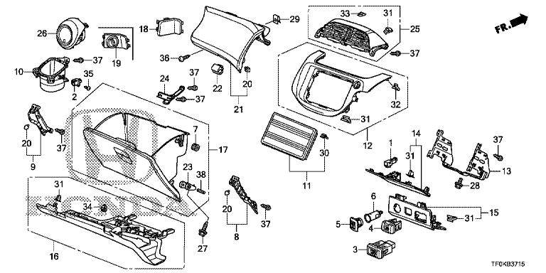 Instrument Panel Garnish (Passenger Side)